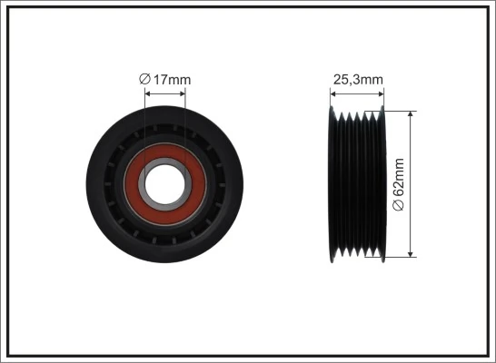 Tensioner Pulley, V-ribbed belt
