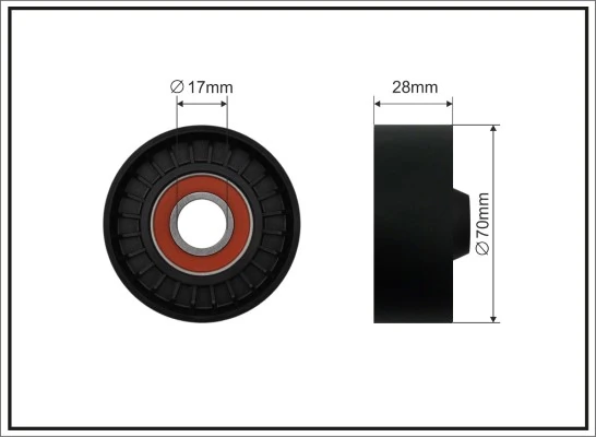 Deflection/Guide Pulley, V-ribbed belt