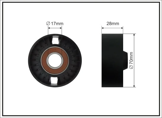 Deflection/Guide Pulley, V-ribbed belt