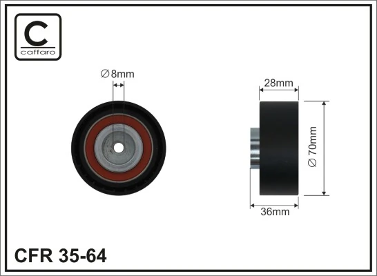 Deflection Pulley/Guide Pulley, timing belt