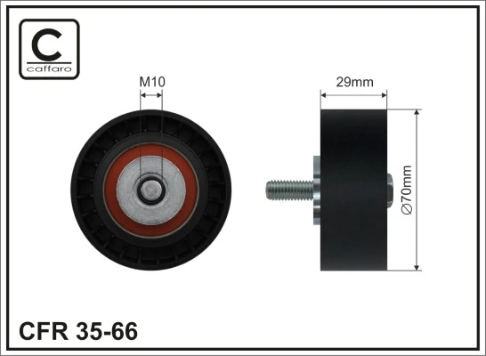 Deflection/Guide Pulley, V-ribbed belt