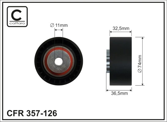 Deflection/Guide Pulley, V-ribbed belt