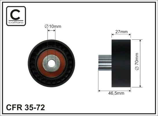 Deflection/Guide Pulley, V-ribbed belt