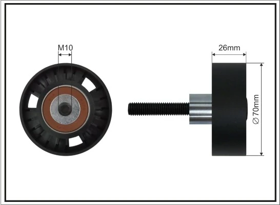Deflection/Guide Pulley, V-ribbed belt