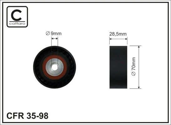Deflection/Guide Pulley, V-ribbed belt