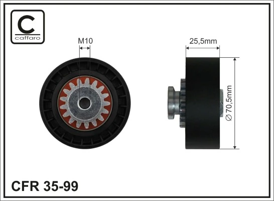 Deflection/Guide Pulley, V-ribbed belt