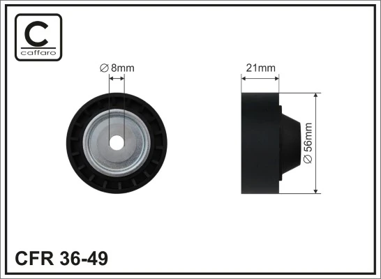 Deflection/Guide Pulley, V-ribbed belt