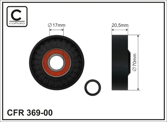 Tensioner Pulley, V-ribbed belt