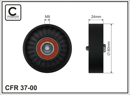 Deflection/Guide Pulley, V-ribbed belt
