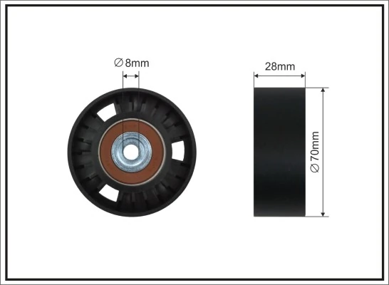 Deflection/Guide Pulley, V-ribbed belt
