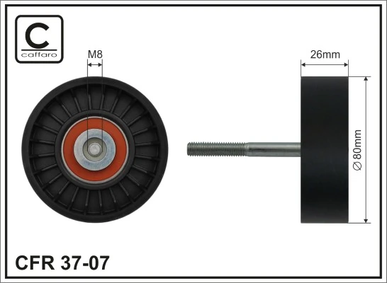 Deflection/Guide Pulley, V-ribbed belt
