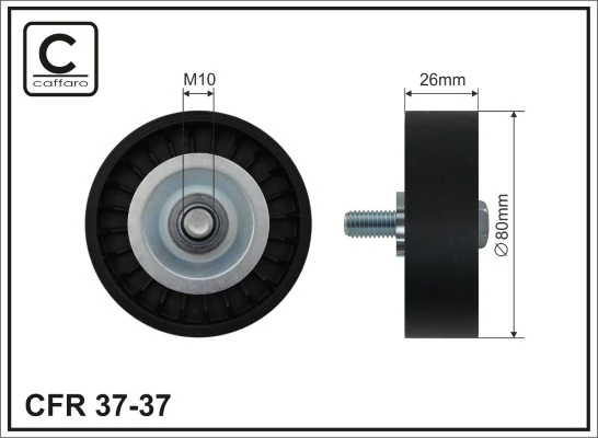 Deflection/Guide Pulley, V-ribbed belt