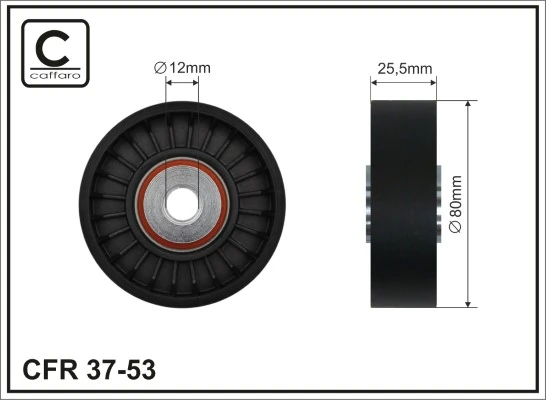 Deflection/Guide Pulley, V-ribbed belt