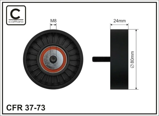 Deflection/Guide Pulley, V-ribbed belt