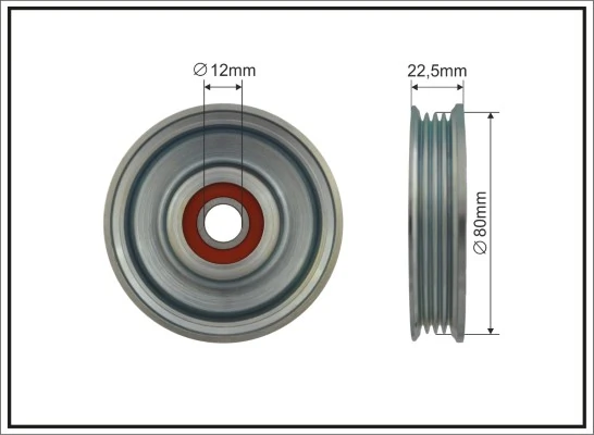 Deflection/Guide Pulley, V-ribbed belt