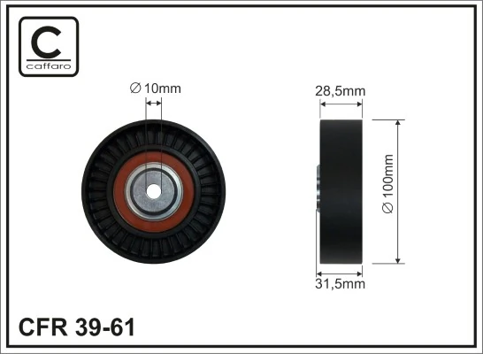 Deflection/Guide Pulley, V-ribbed belt