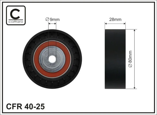 Deflection/Guide Pulley, V-ribbed belt