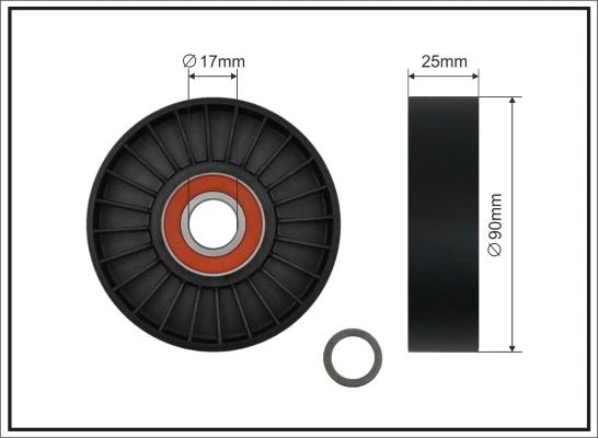 Tensioner Pulley, V-ribbed belt