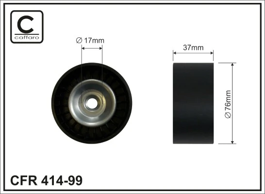 Deflection/Guide Pulley, V-ribbed belt