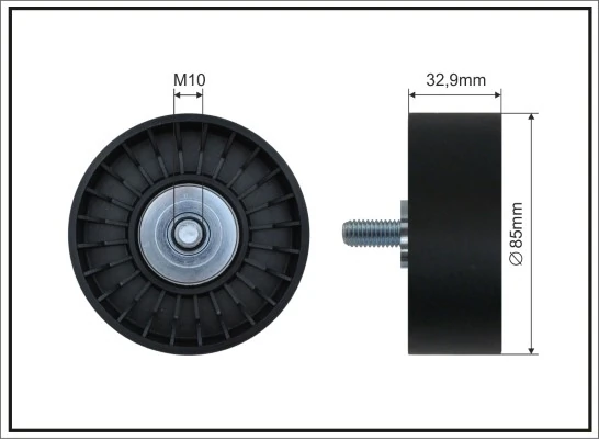 Deflection/Guide Pulley, V-ribbed belt