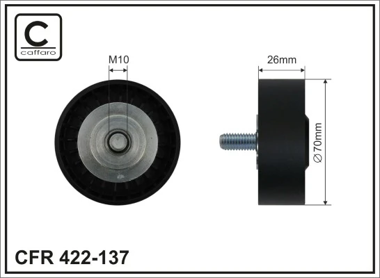 Deflection/Guide Pulley, V-ribbed belt