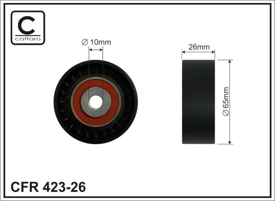 Deflection/Guide Pulley, V-ribbed belt