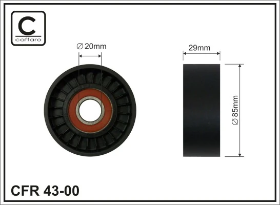 Deflection/Guide Pulley, V-ribbed belt