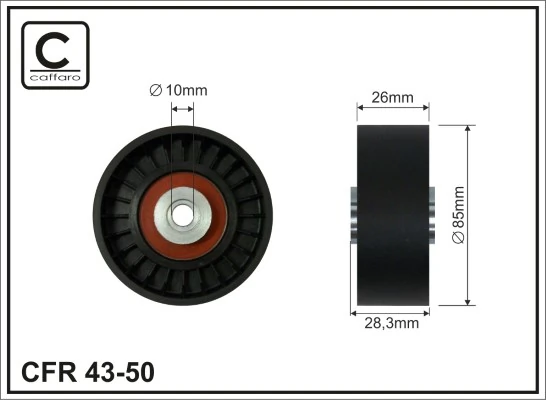 Deflection/Guide Pulley, V-ribbed belt