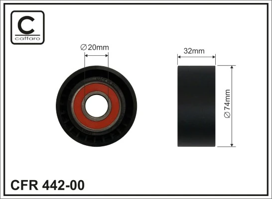Deflection/Guide Pulley, V-ribbed belt