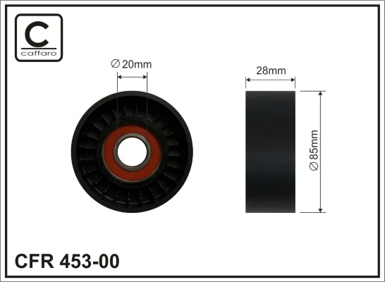 Deflection/Guide Pulley, V-ribbed belt