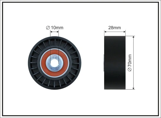 Deflection/Guide Pulley, V-ribbed belt