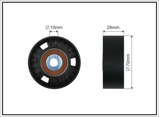 Deflection/Guide Pulley, V-ribbed belt