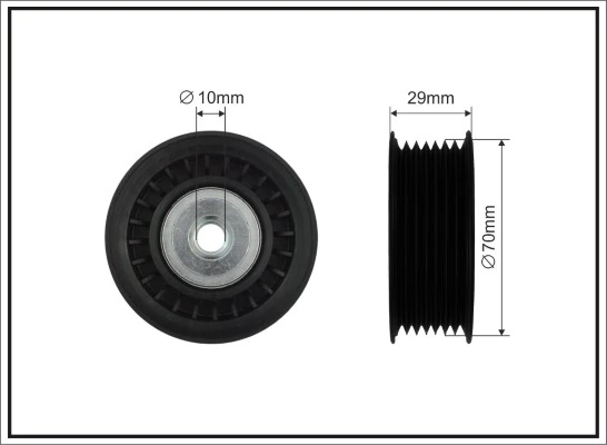 Deflection/Guide Pulley, V-ribbed belt