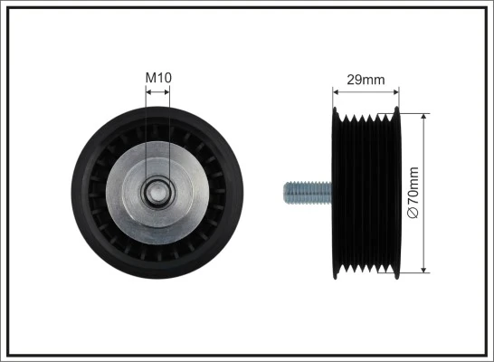 Deflection/Guide Pulley, V-ribbed belt