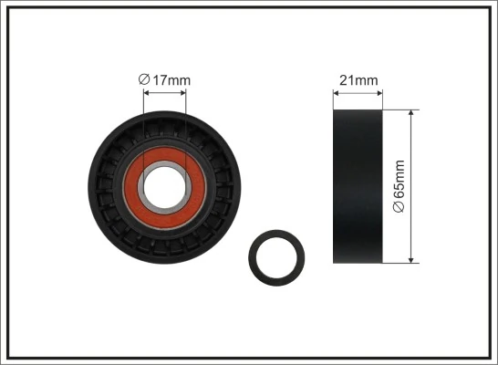 Tensioner Pulley, V-ribbed belt