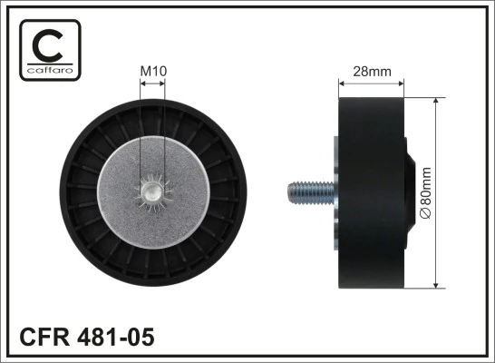 Deflection/Guide Pulley, V-ribbed belt