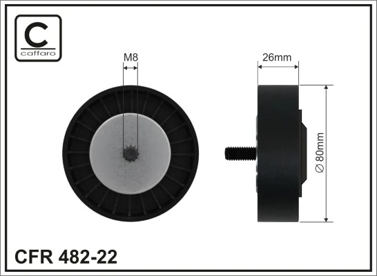 Deflection/Guide Pulley, V-ribbed belt