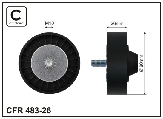 Deflection/Guide Pulley, V-ribbed belt
