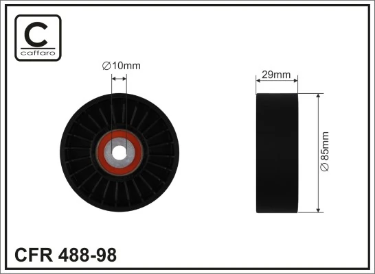 Deflection/Guide Pulley, V-ribbed belt