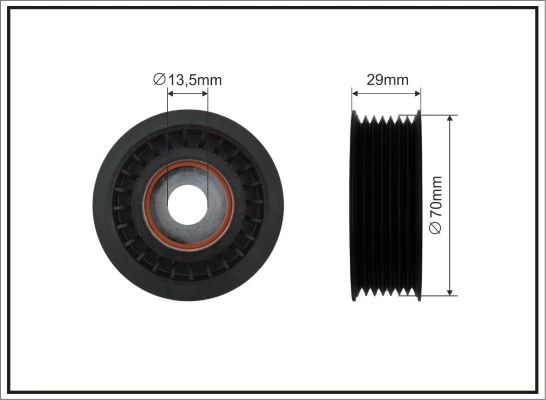 Deflection/Guide Pulley, V-ribbed belt