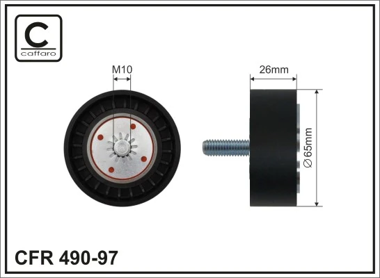 Deflection/Guide Pulley, V-ribbed belt
