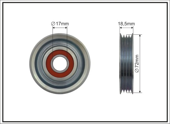 Deflection/Guide Pulley, V-ribbed belt
