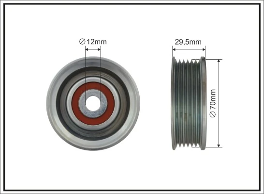 Deflection/Guide Pulley, V-ribbed belt
