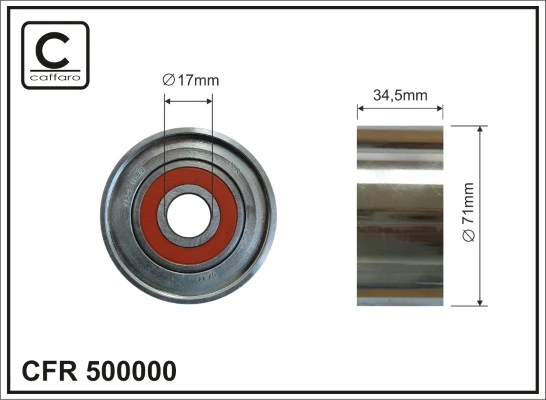 Deflection/Guide Pulley, V-ribbed belt