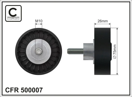 Deflection/Guide Pulley, V-ribbed belt