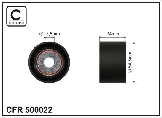 Deflection/Guide Pulley, V-ribbed belt