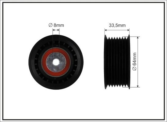 Deflection/Guide Pulley, V-ribbed belt