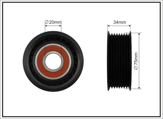 Tensioner Pulley, V-ribbed belt