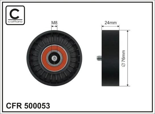 Deflection/Guide Pulley, V-ribbed belt