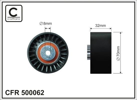 Deflection/Guide Pulley, V-ribbed belt